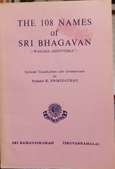 The 108 Names of Sri Bhagavan (Ramana Ashtothra) 1984 Eastern philosophy religio