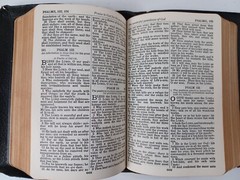 HOLY BIBLE KJV Self Pronouncing 1950’s National Bible Press Genuine Leather VTG