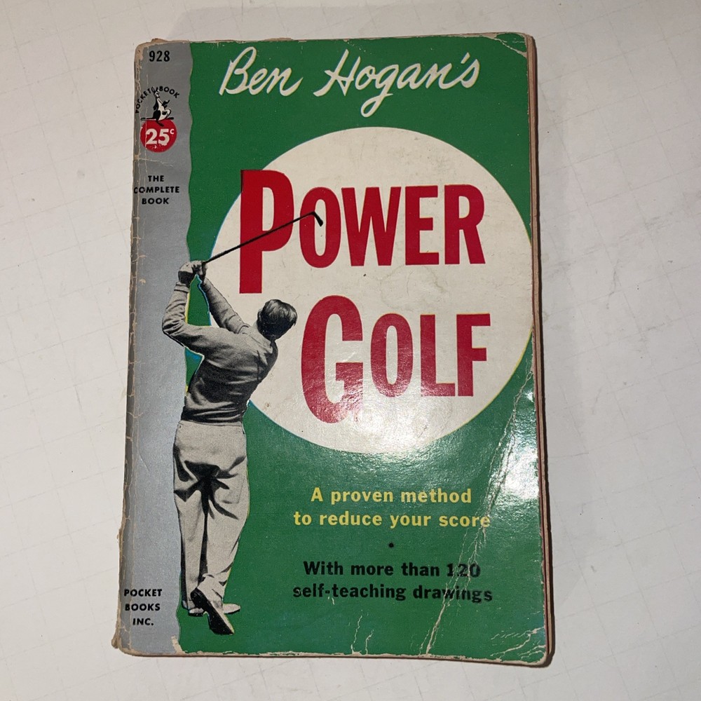 Ben Hogan’s Power Golf Pocket Book 120 Self-Teaching Drawings – 6th Print 1957