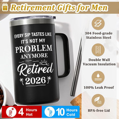 Retirement Gifts for Men, Every Sip Tastes like It’S Not My Problem Anymore 20Oz