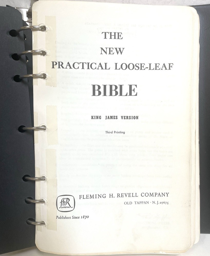 The Practical Loose-Leaf HOLY BIBLE KJV 3rd Printing 7 Ring Binder