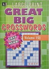 Kappa Large Print Great Big Crosswords Puzzle Books, 24 Different Volumes U-PICK