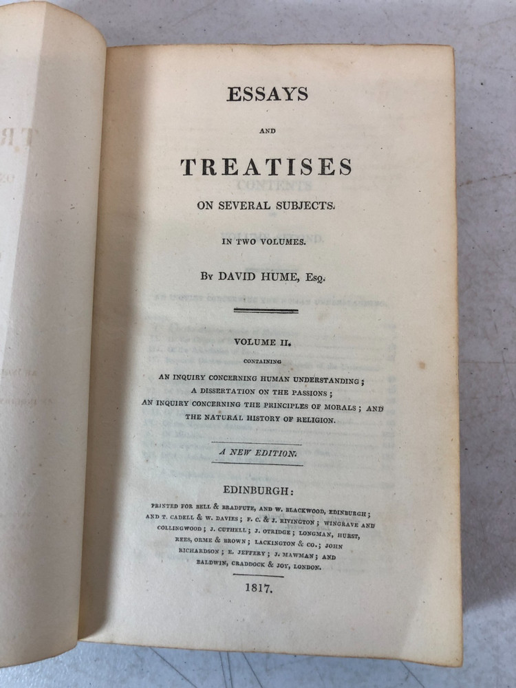 Hume’s Essays and Treatises On Several Subjects, Volume II, 1817, E-51