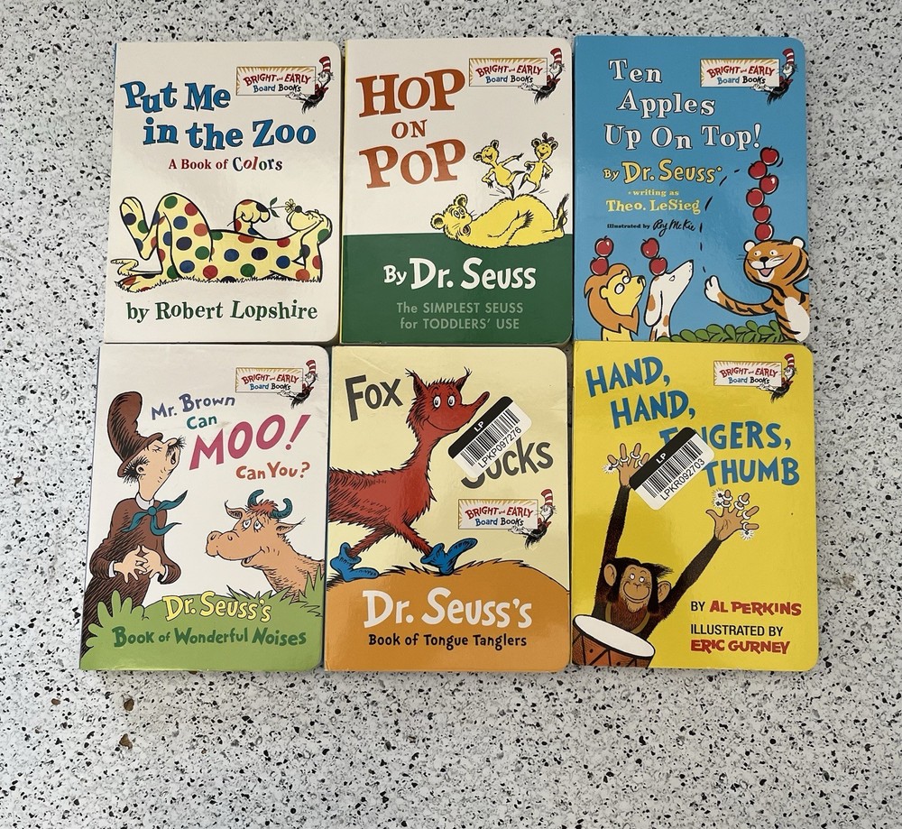 6 Dr. Seuss Beginner Bright and Early Books! Random No Duplicates