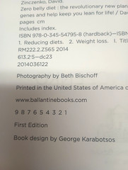 NEW 1st Ed. Zero Belly Diet: Lose Up to 16 Lbs. in 14 Days! by David Zinczenko
