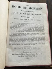 1952 Large Print Black Leather LDS Triple Scriptures 9-1/2” X 6-1/4”