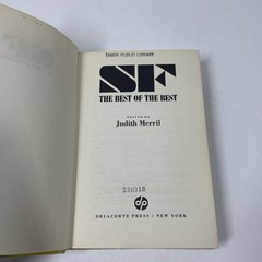 Vintage Sci Fi Fantasy Hardcover Book Anthology Best of the Best Merril
