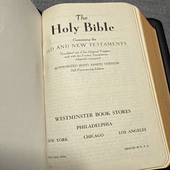 1949 Self Pronouncing National Bible Press AKJV Color Plates EVC