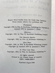 Word Studies in the Greek New Testament Volume 2 ONLY Kenneth S. Wuest 1989
