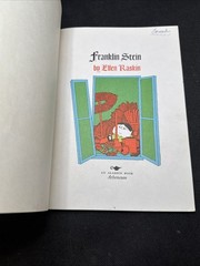 FRANKLIN STEIN : by Ellen Raskin : vintage Aladdin Publishing 1st Edition 1972