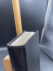 Vtg French Morocco Leather bound King James HOLY BIBLE Concordance Red Letter