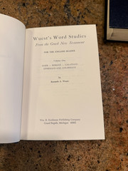 Word Studies in the Greek New Testament Kenneth S. Wuest Vol 1-3 1974