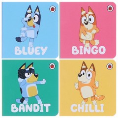 Bluey 4 Books (Bluey, Bingo, Bandit & Chilli) Set – Ages 0-3 – Board Book