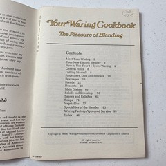 1969 Waring 14 Speed Blender Recipe Book „The Pleasure of Blending” 92 Pages