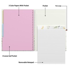Spiral Clipboard Folio with Refillable Lined Notepad, 14.5 x 9.8 In, Hardcove…