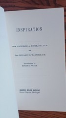 Inspiration By Hodge Warfield Paperback 1979 Baker Book House