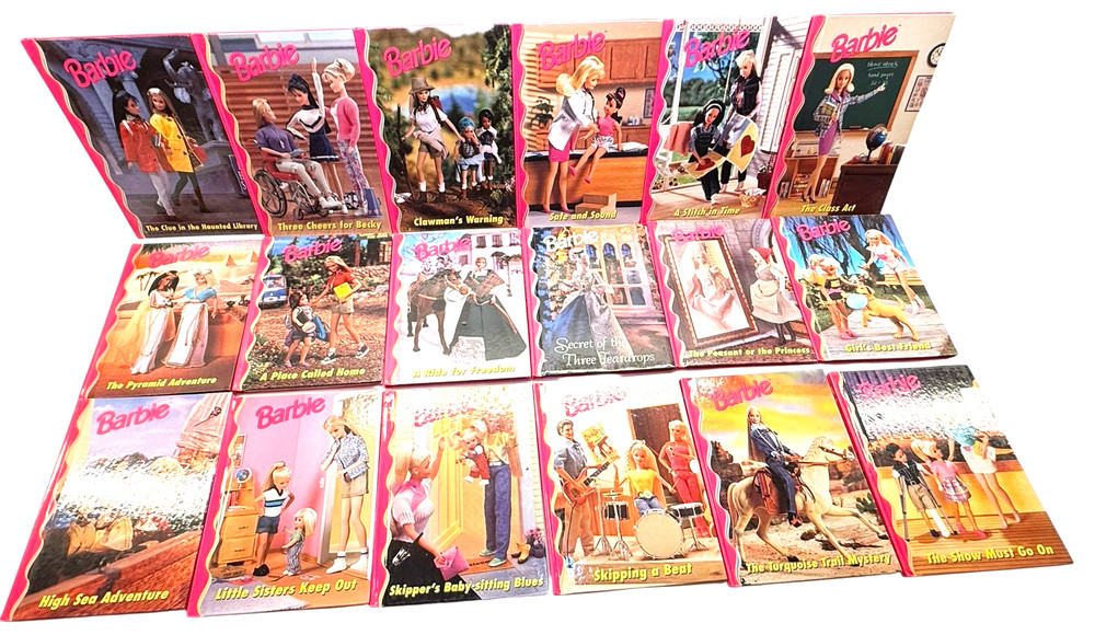Lot of 18 Vintage Barbie & Friends Book Club Grolier Hardcover Books 90s Mattel