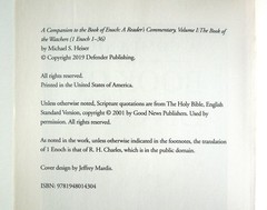 A Companion to the Book of Enoch – Michael S. Heiser, 2019 sc, Defender Pub.