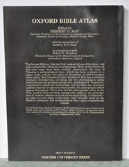 Oxford Bible Atlas by Herbert G. May, editor. Paperback, 10 x 7.5 in.–very good
