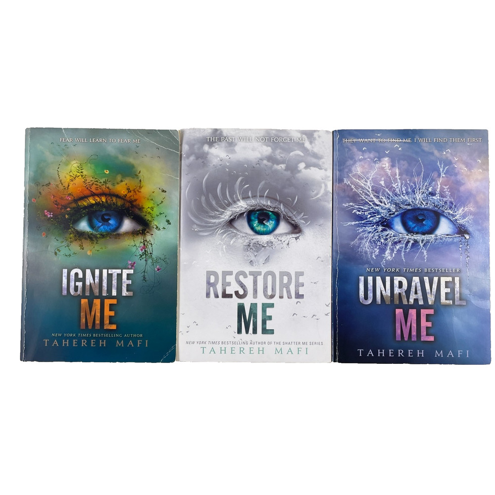 Shatter Me Series Lot 3 Books by Tahereh Mafi – Unravel Ignite Restore Me – TPB