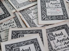 Lot of 45 1909 School of Applied Art Battle Creek, Michigan Commercial Drawing