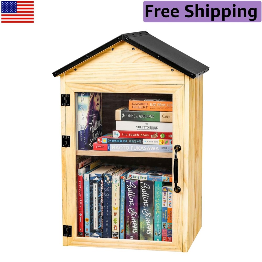 Weatherproof Little Library Box with Rust-Proof Hinges – Perfect for Neighbors