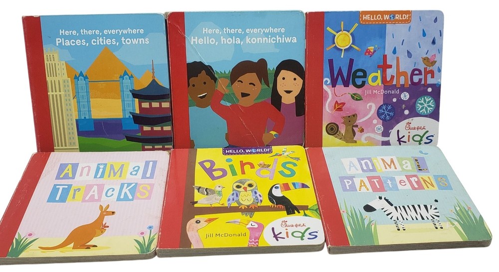 Hello World Board Book Mixed Set 6 Titles Chick-Fil-A Kids