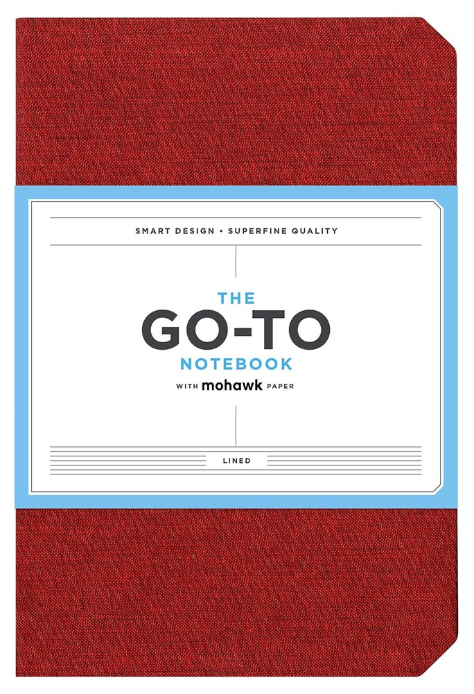 Go-to Notebook with Mohawk Paper, Brick Red Lined (Simple Page red