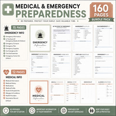 DIGITAL CONTENT- Emergency Binder Printable | End of Life Planner | Household Fa