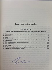 Aristoteles und Athen, Band 1 & 2 in einem Buch. Reprografischer Nachdruck der 1