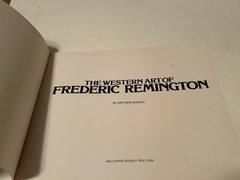 The Western Art Of Frederic Remington Baigell 1976 Damage Back Cover