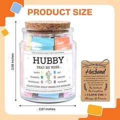 Meaningful Christian Gifts for Husband – Color-Coded Bible Verse Jar, 5 oz