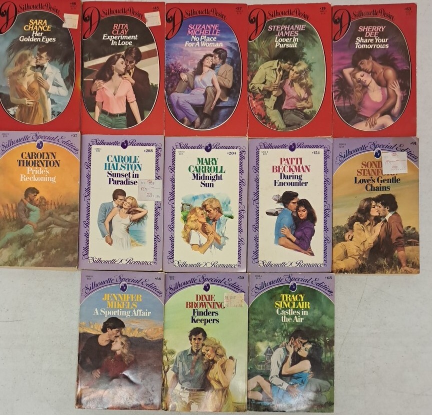 VINTAGE Lot Of 13 Silhouette Novels, Romance, Desire, & Special Editions #2.1.29