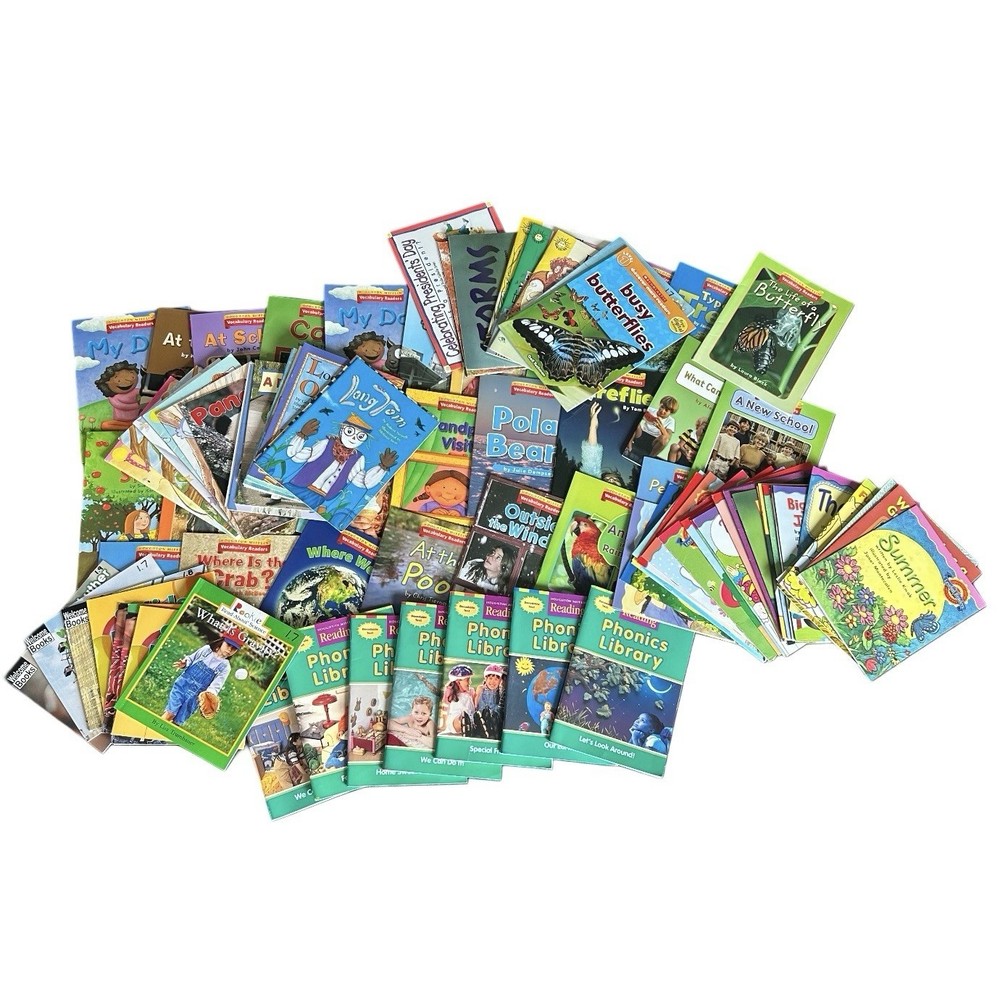 107 Educational Books Lot Grades K-1 Vocabulary Phonics Leveled Readers Teacher