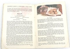 Favorite Menus & Recies of Six Famous Cooks Book 1928 61 Pages