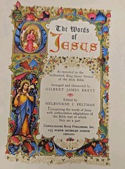 The Words Of Jesus Vtg 1943 Christian Prayer Book Red Letter Hardcover Bible 40s