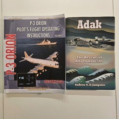 2 Aviation Military Aircraft Book Lot Adak Rescue Alfa Foxtrot 586 P-3 Orion Man