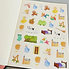 5 NEW Sticker Fun fairytale books 75 Reusable Stickers Bambi Jack Cinderella ETC