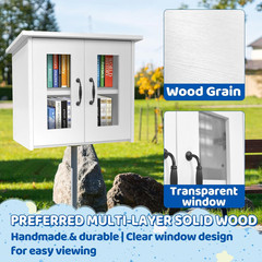 Little Free Library Box Outdoor Wooden Book Exchange Box – DIY Little Free Libra