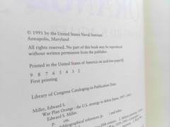 War Plan Orange: The U.S. Strategy to Defeat Japan, 1897-1945 (1st Ed, Signed)