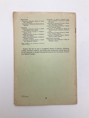Medical College Admission Test Bulletin of Information 1951 Educational Testing