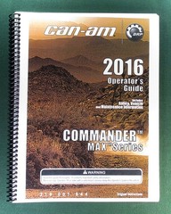 2016 Can-Am Commander Max 800R Owner’s Manual: 171 Pages & Protective Covers!