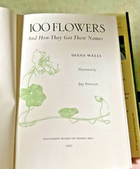 Vintage 1997 „100 Flowers and How They Got Their Names” By Diana Wells Hardcover