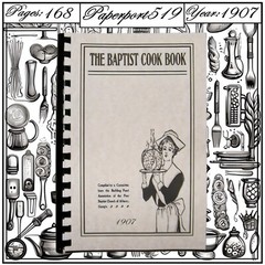 1907 The Baptist Cook Book 168 Pages