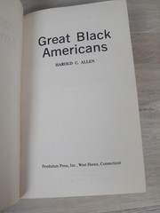1971 Great Black Americans by Harold C. Allen PB 1st Ed. Ex. Lib. NY Corrections