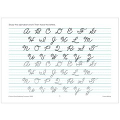 Cursive Alphabet Letters Writing Workbook Handwriting Worksheets Grades 3-4