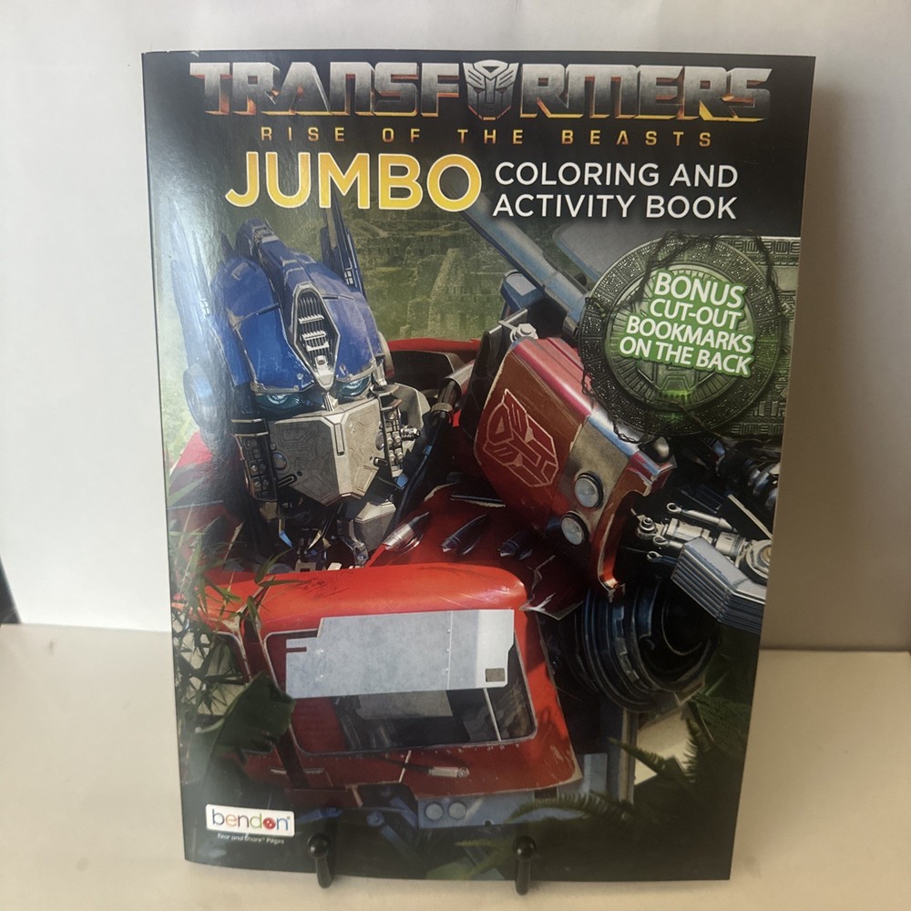 Transformers Rise Of The Beasts Jumbo Coloring & Activity Book bendon 2023 NEW
