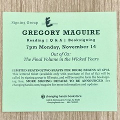 SIGNED (Wicked) OUT OF OZ by Gregory Maguire 1st Edition 1st Printing 2011 HCDJ