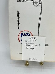 Soccer The Rules of Simplified by Mason Bill; Maisner Larry 14 pages game play