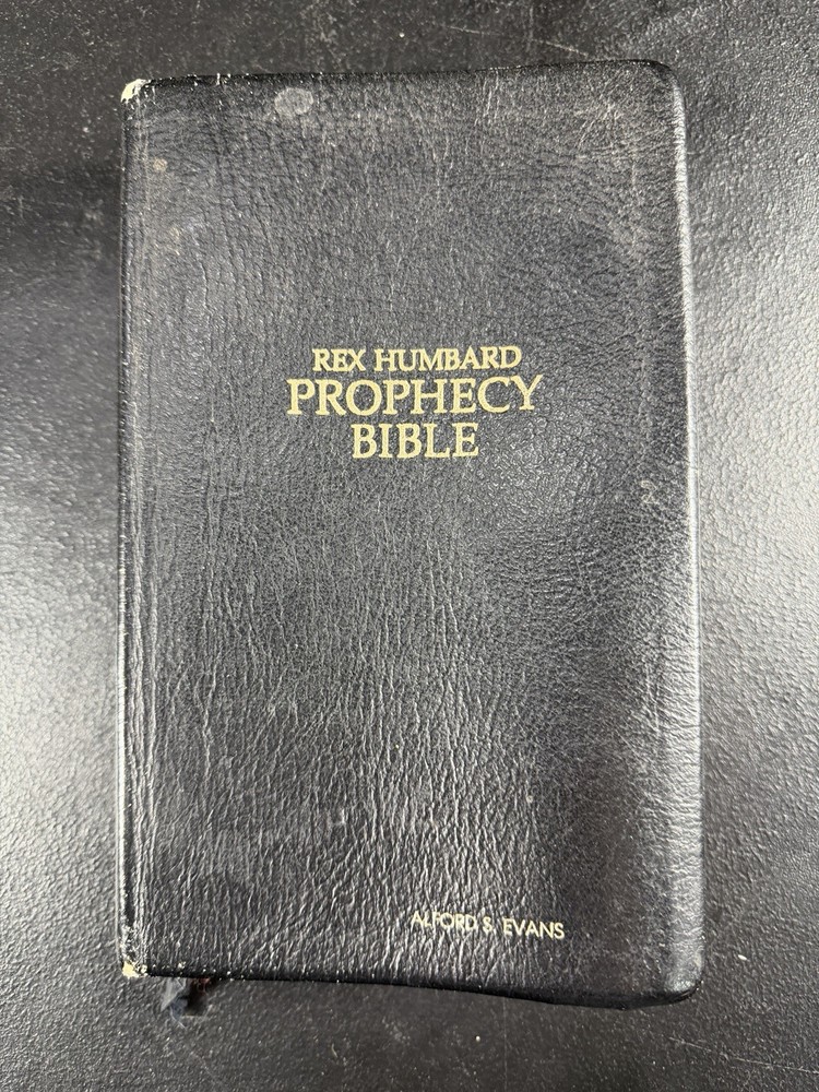 1979 Rex Humbard Prophecy Bible KJV Black Genuine Leather